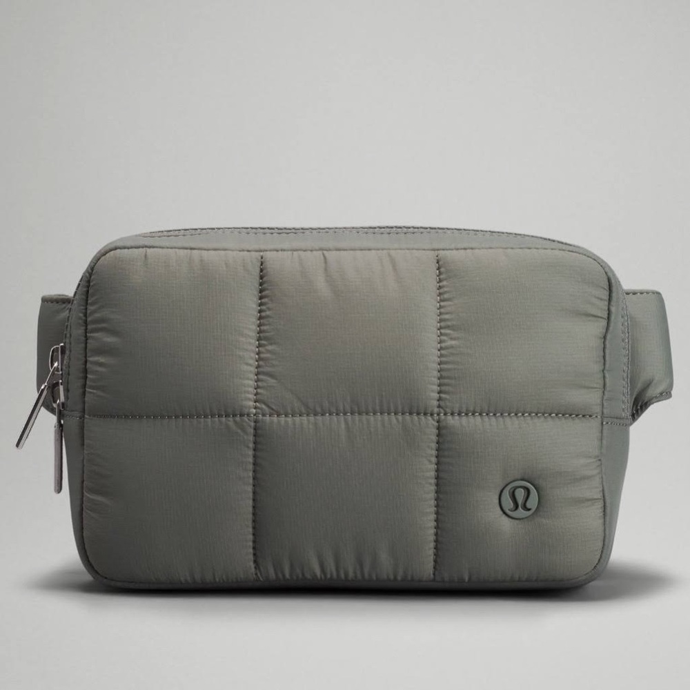 LULULEMON Quilted Grid Belt Bag NWT - Grey Sage